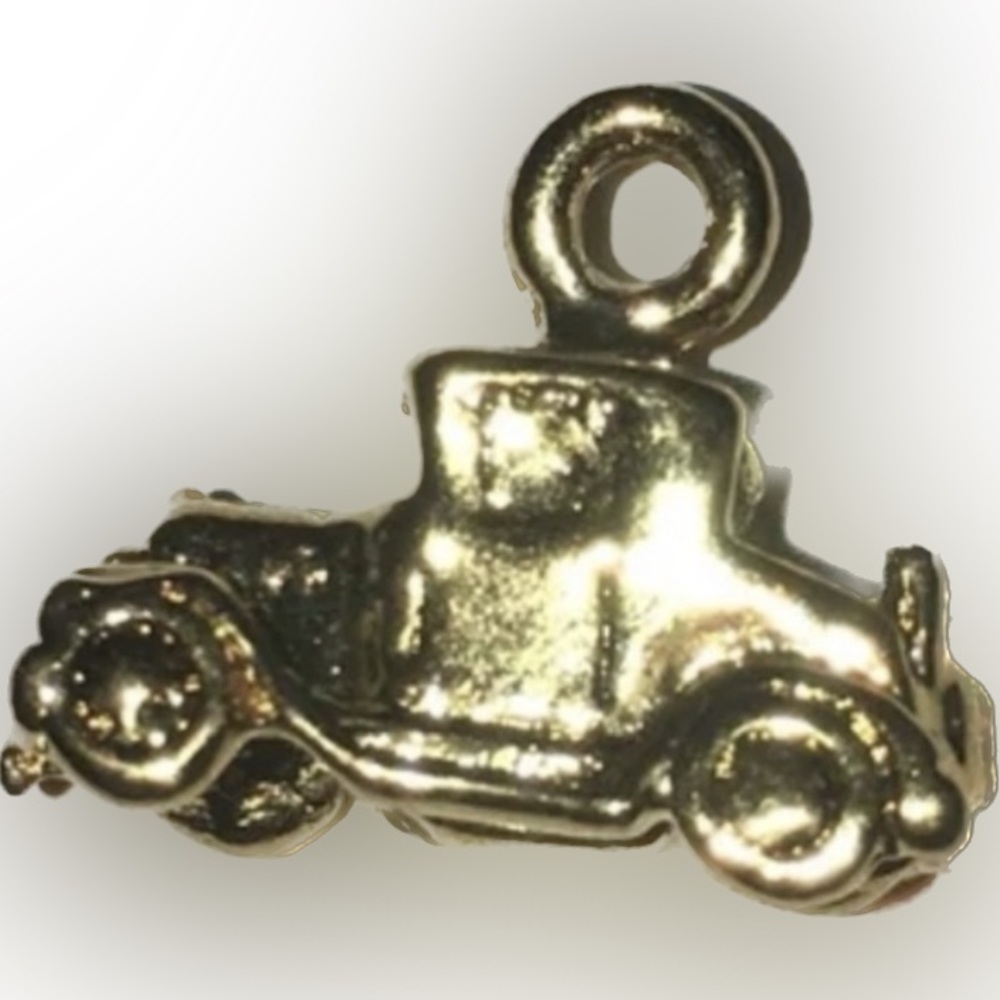 Vintage Gold Plated Car Charm